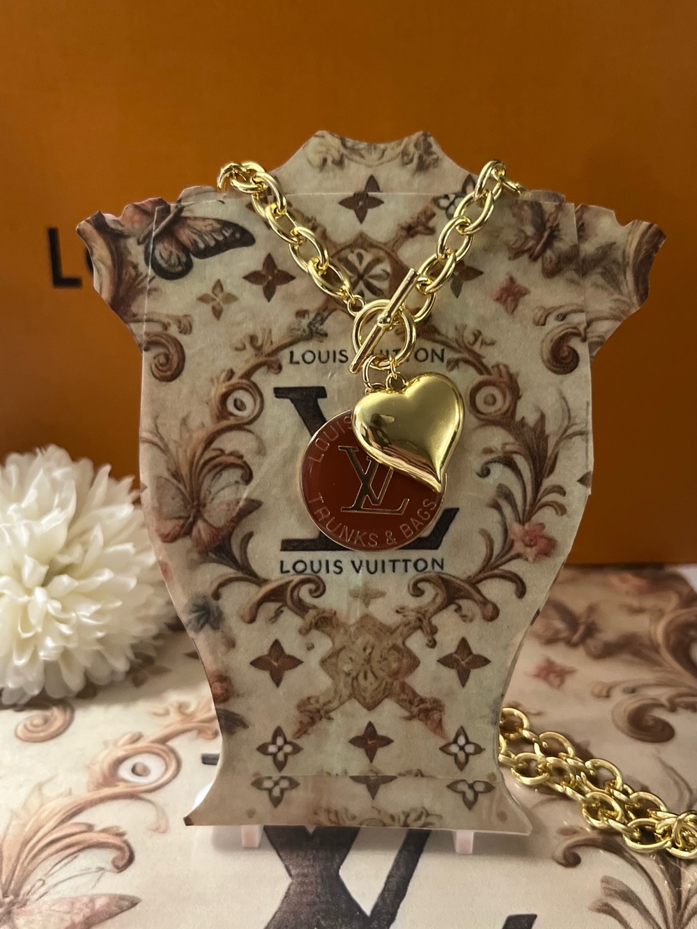 Louis Vuitton - trunks and bags pendant Chunky Chain Necklace